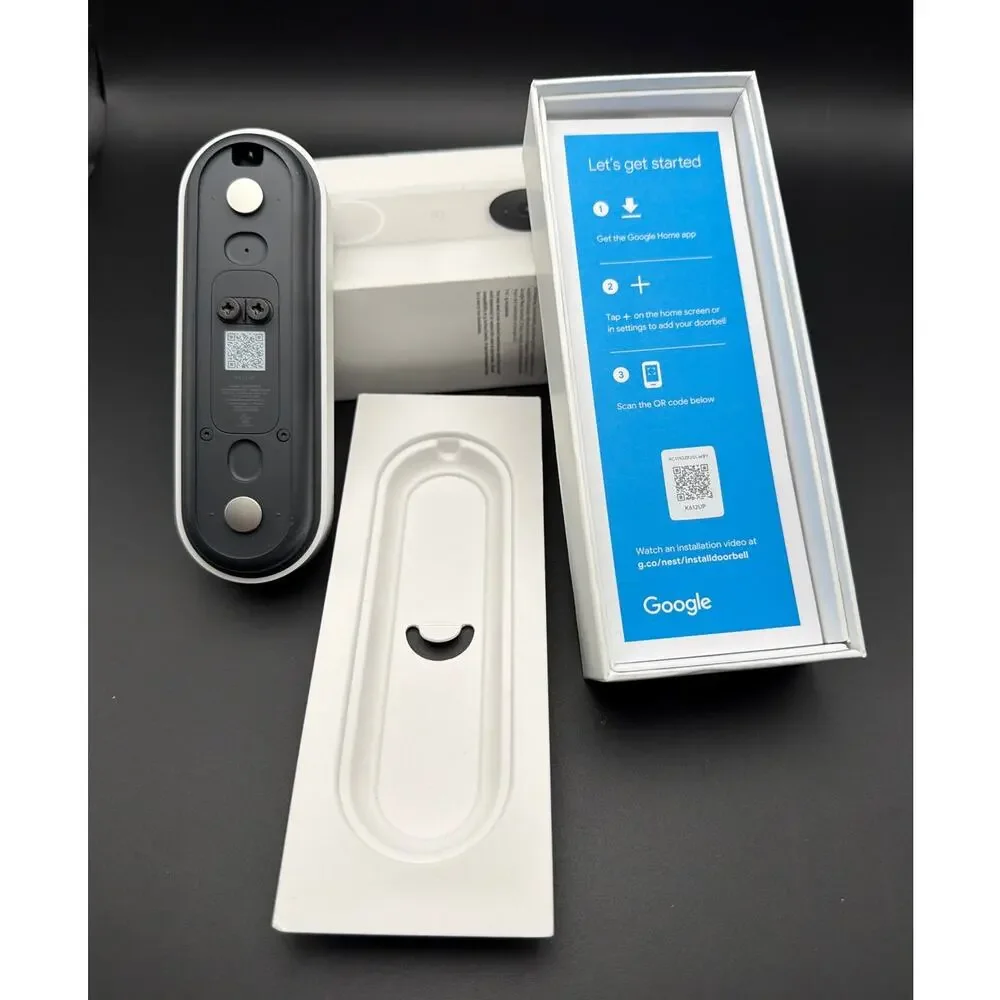 Google Nest Doorbell (Wired, 2nd Gen) Snow White Open Box